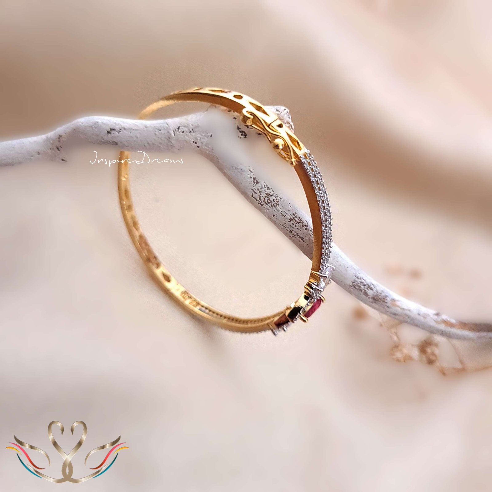 Gold Plated Cz Ruby Bracelet - Image 3