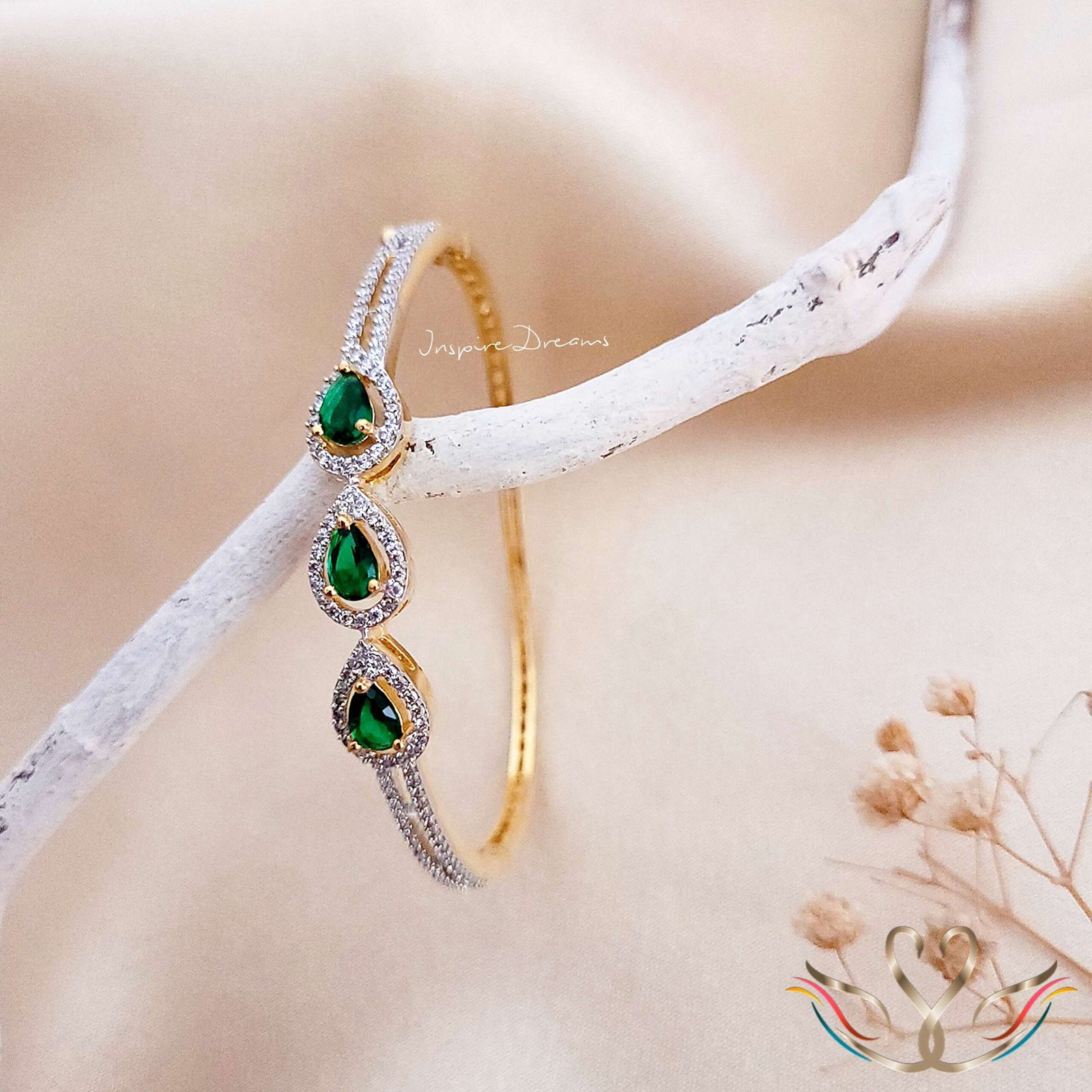 Gold Plated Teardrop Cz Bracelet - Image 3