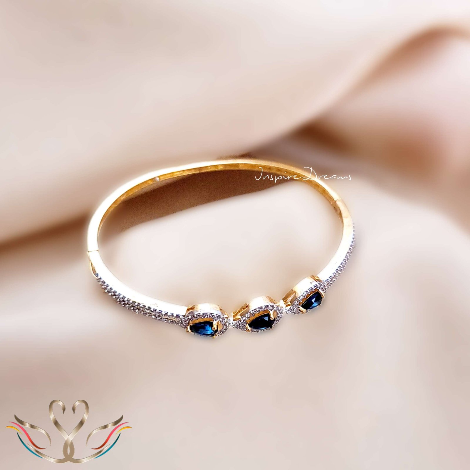 Gold Plated Teardrop Cz Bracelet - Image 4