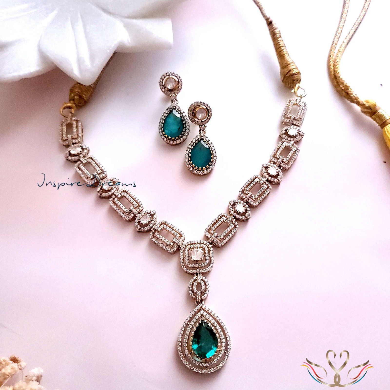 Emeralds Drop Necklace