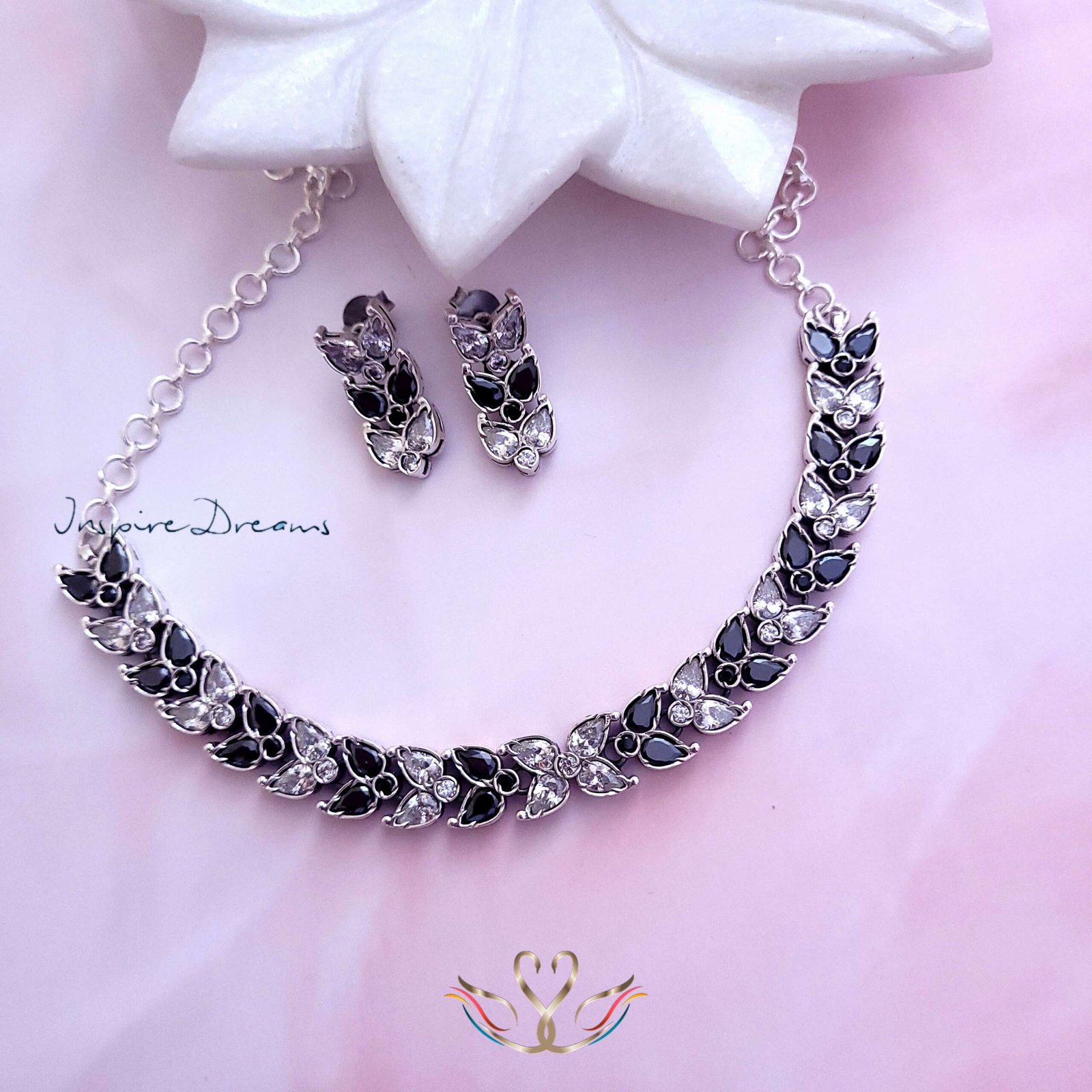 Black & White Sequence Necklace