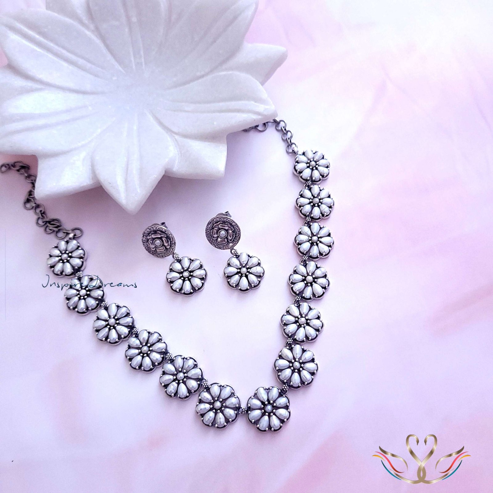 Pearl Oxidized Necklace