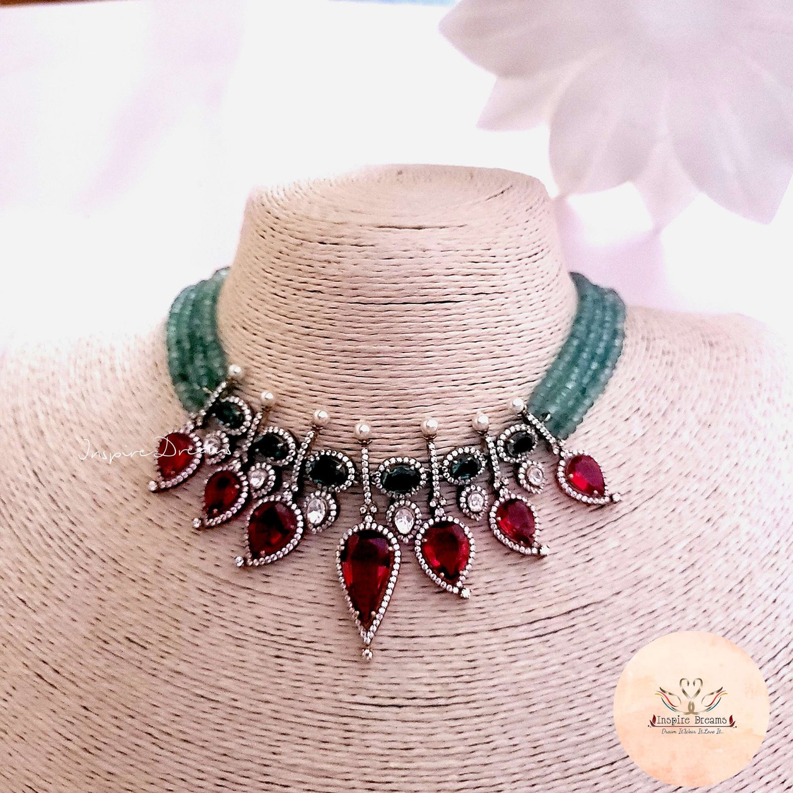 RUBY DEWDROPS MOISSANITE NECKLACE - Image 2