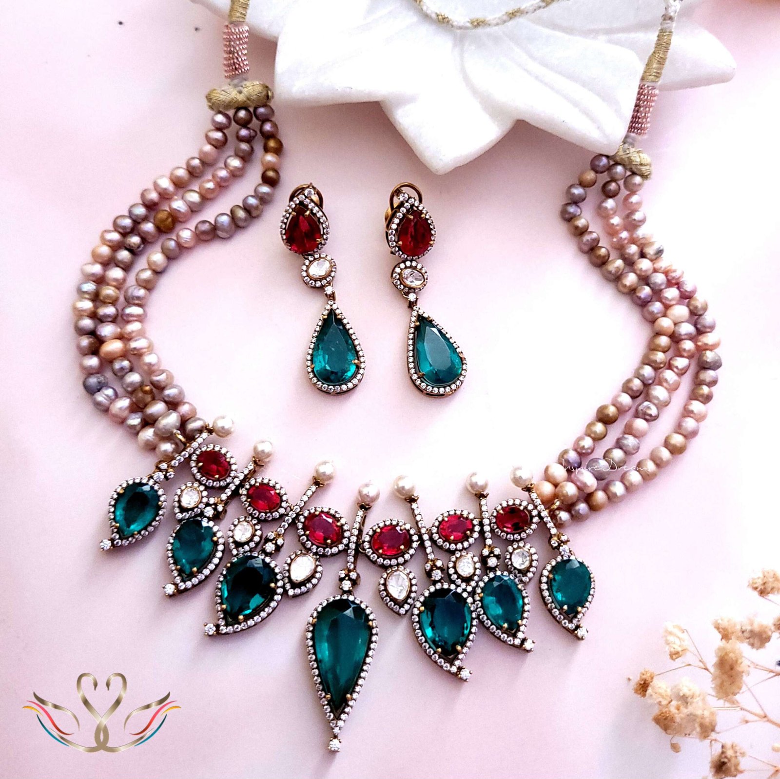 EMERALD DEWDROPS MOISSANITE NECKLACE