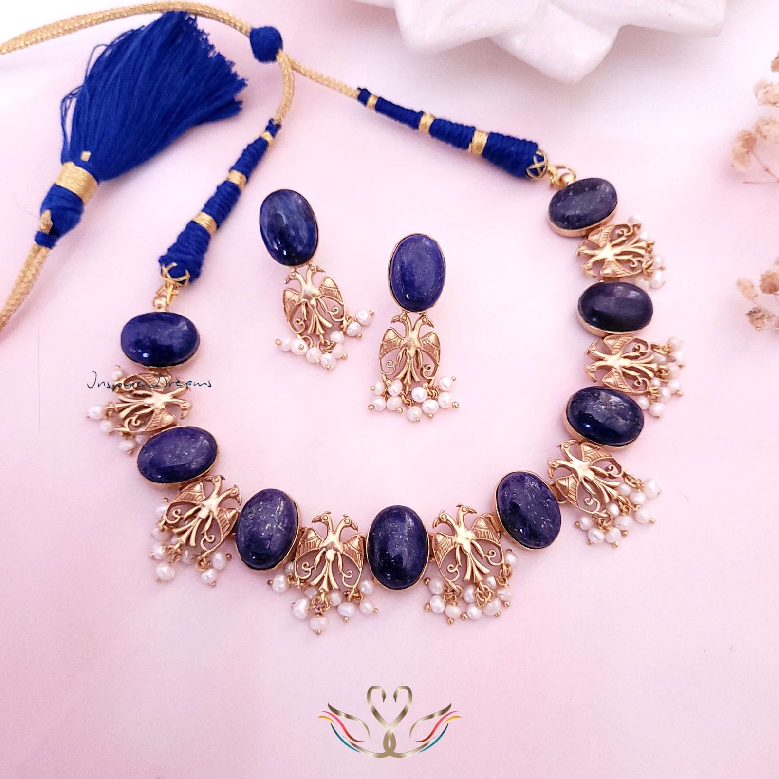 LAPIS LAZULI GENDABERUNDA NECKLACE SET