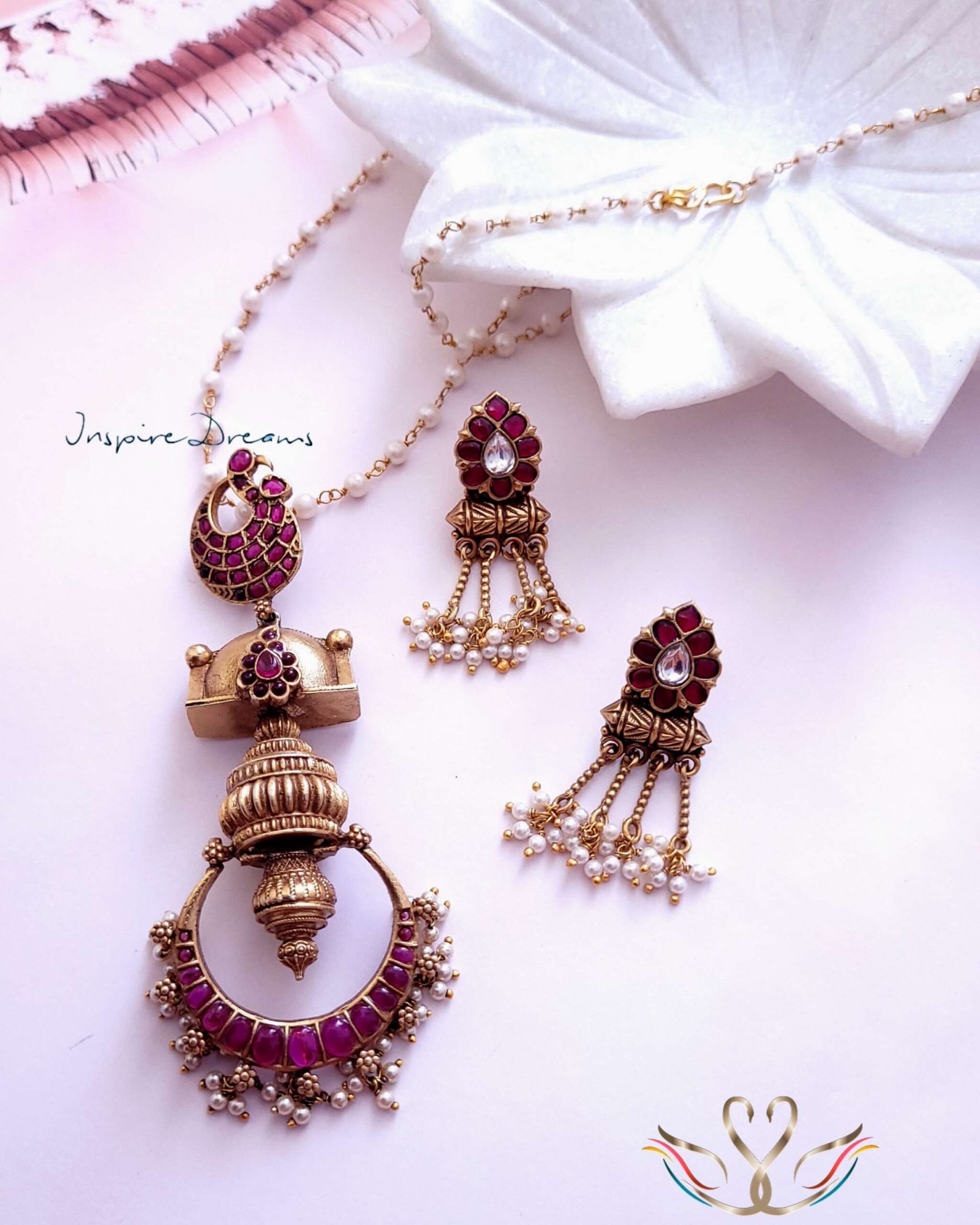 Kemp Peacock Necklace Set