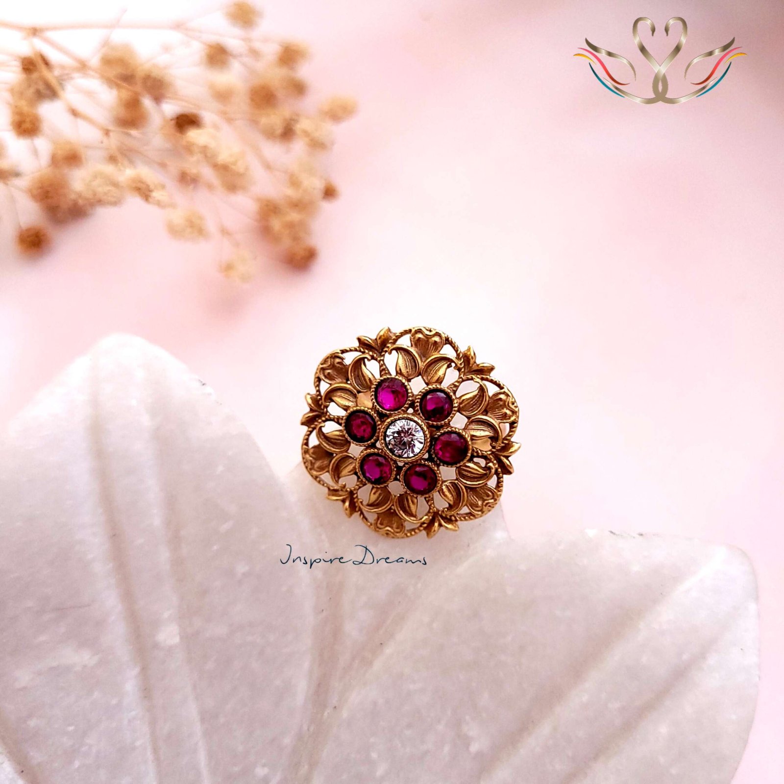 RUBY PETALS RING